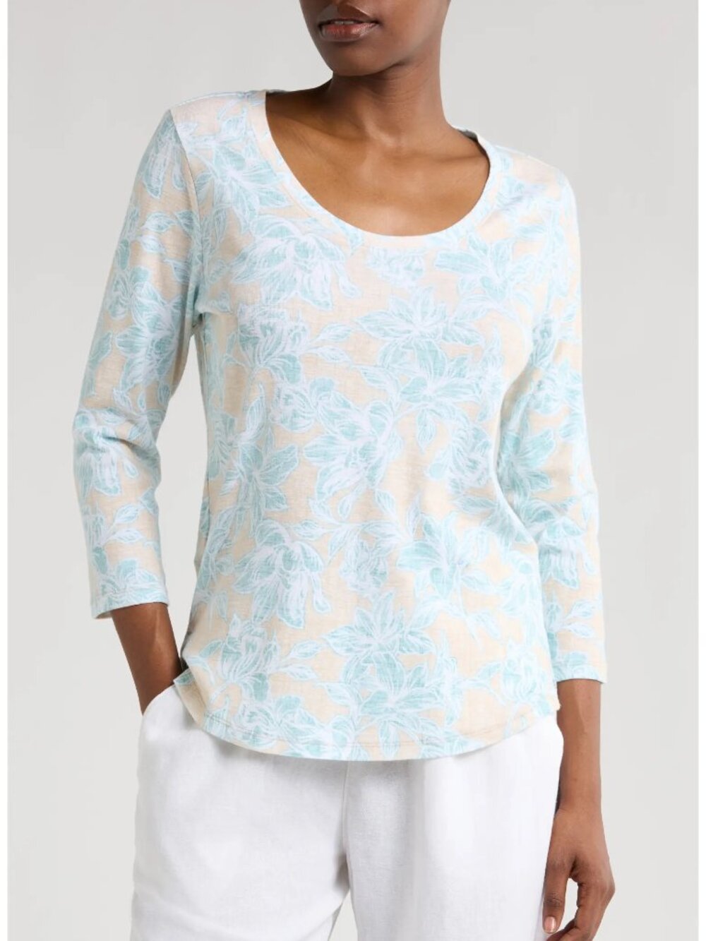 TOMMY BAHAMA Ashby Isles Paradiso Cotton Shirt Scoop Neck Size Medium NWT